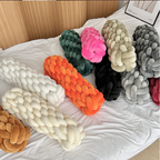 Braided Twist Pillow – Long Decorative Cushion for Sofa & Bed