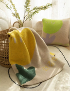 Floral Sofa Blanket – Nordic Fleece Throw