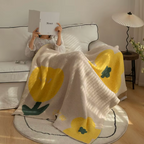 Floral Sofa Blanket – Nordic Fleece Throw