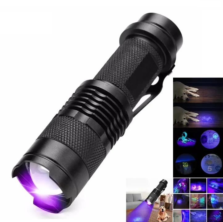 UV-LED flashlight – Ultraviolet light for stain detection and pet urine detection