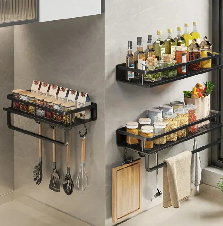 Modern Gray Kitchen Shelf
