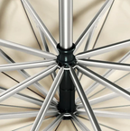 Stormproof umbrella with reflective edge