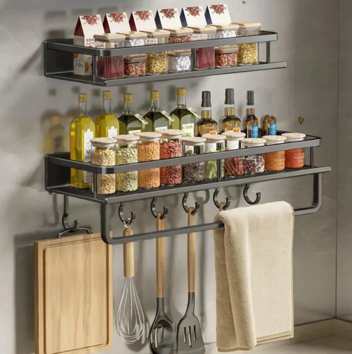 Modern Gray Kitchen Shelf
