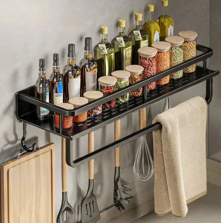 Modern Gray Kitchen Shelf