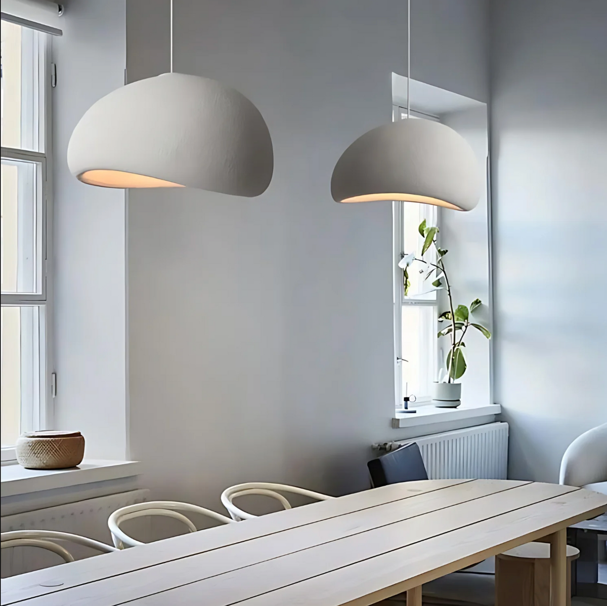 LED Pendant Lamp - Nordic Wabi Sabi Design - Adjustable Lighting Fixture for Home Decor & Modern Interiors