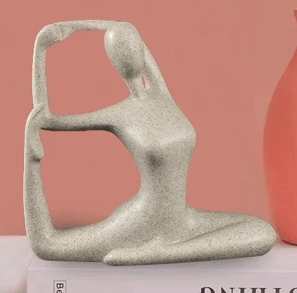 ZenJoy Woman in Yoga Statue – Modern Indoor Decoration Made of Resin