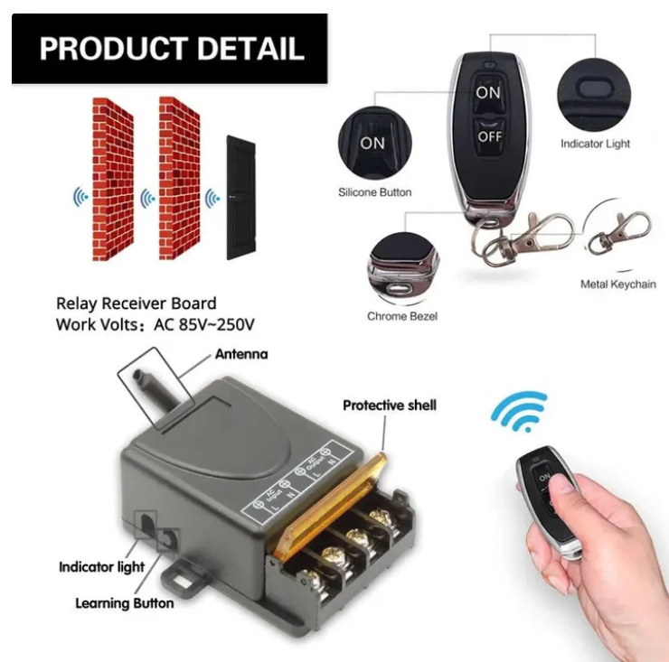 Wireless Remote Control Kit | No wiring required