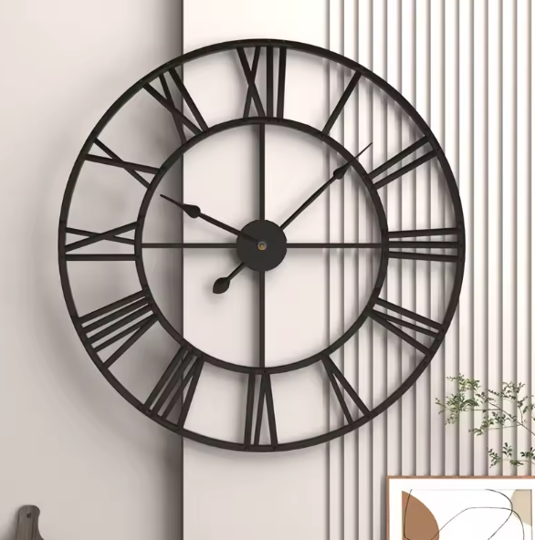 ClassicTime | Quartz Wall Clock – 3D Design with Roman Numerals