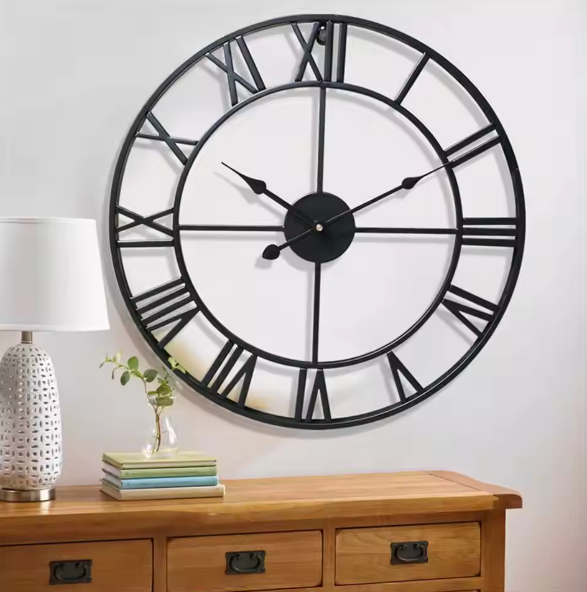ClassicTime | Quartz Wall Clock – 3D Design with Roman Numerals