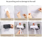 Multifunctional hair dryer holder – wall mounted | no drilling | with plug storage | ABS plastic