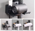 Multifunctional hair dryer holder – wall mounted | no drilling | with plug storage | ABS plastic
