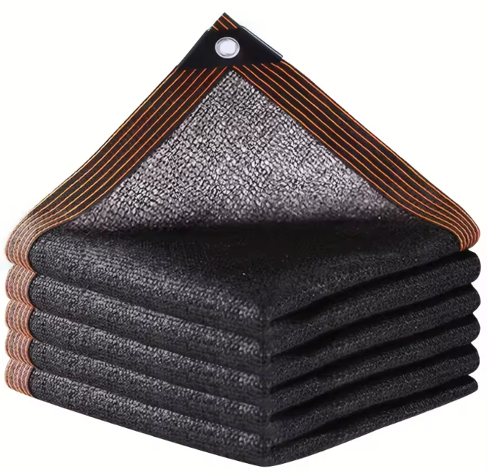 Black shade cloth sunblock mesh cover