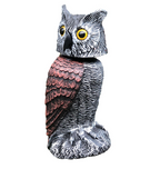 Realistic 2-Pack Owl Decoy with Rotating Head – Outdoor Bird & Pest Repellent