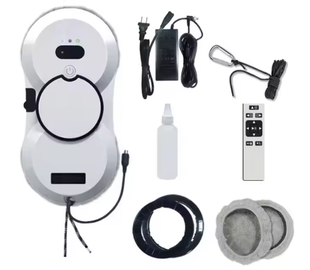 Smart Window Cleaning Robot With Remote Control And Safety Rope