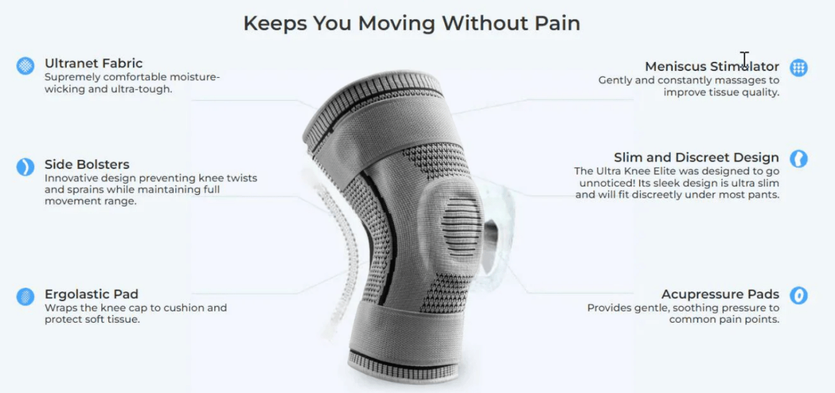Knee support with silicone core for stability & freedom from pain | Ideal for arthritis, sport & everyday life