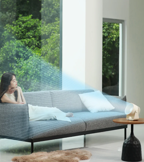 Luna Wall and Desktop Fan – Wireless Whisper-Quiet USB-C Fan with 3 Speeds
