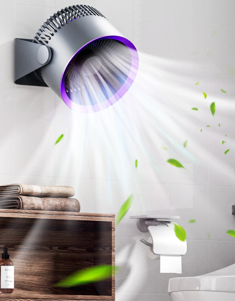 Luna Wall and Desktop Fan – Wireless Whisper-Quiet USB-C Fan with 3 Speeds