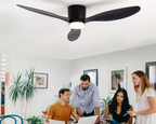 Modern Ceiling Fan with Remote Control and LED Lighting