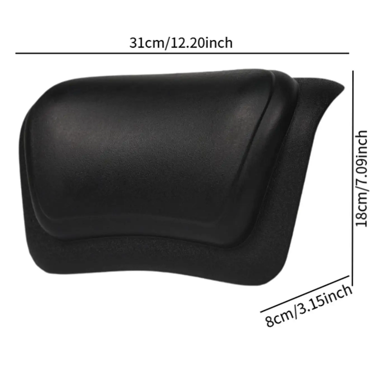 HydroLuxe Non-Slip Bath Cushion with Silicone Foam & PU Cover