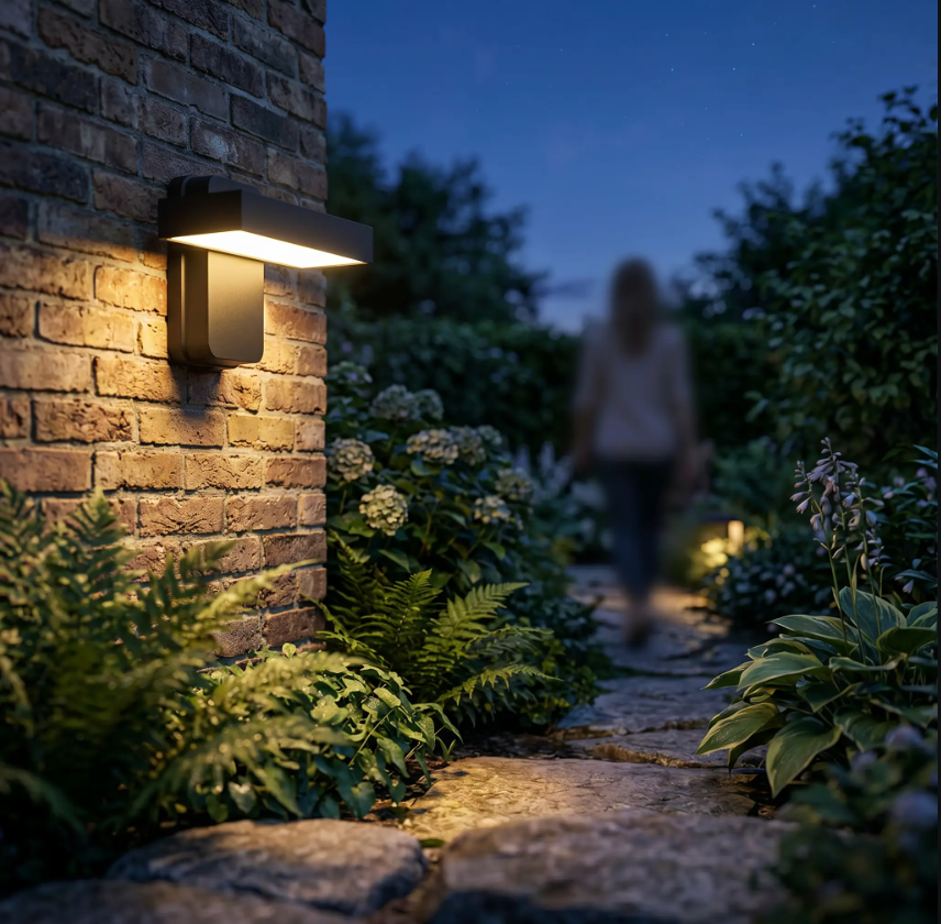 PIR Motion Sensor Outdoor Wall Light | IP65 Waterproof, Rotatable Design & Adjustable Length for Gardens and Entrances