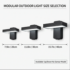 PIR Motion Sensor Outdoor Wall Light | IP65 Waterproof, Rotatable Design & Adjustable Length for Gardens and Entrances