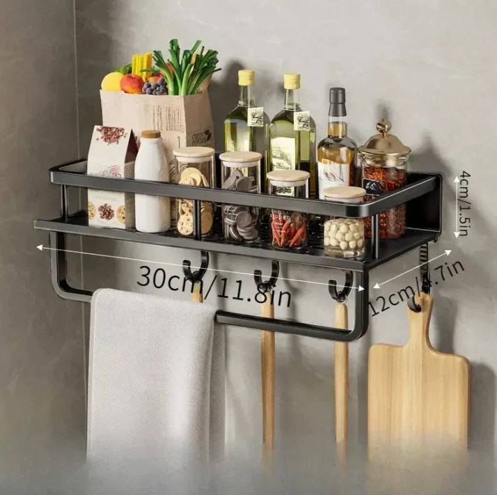 Modern Gray Kitchen Shelf