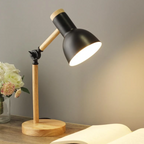 Scandinavian table lamp made of wood