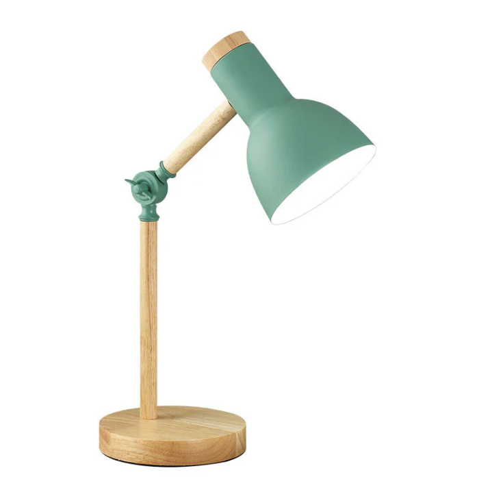Scandinavian table lamp made of wood