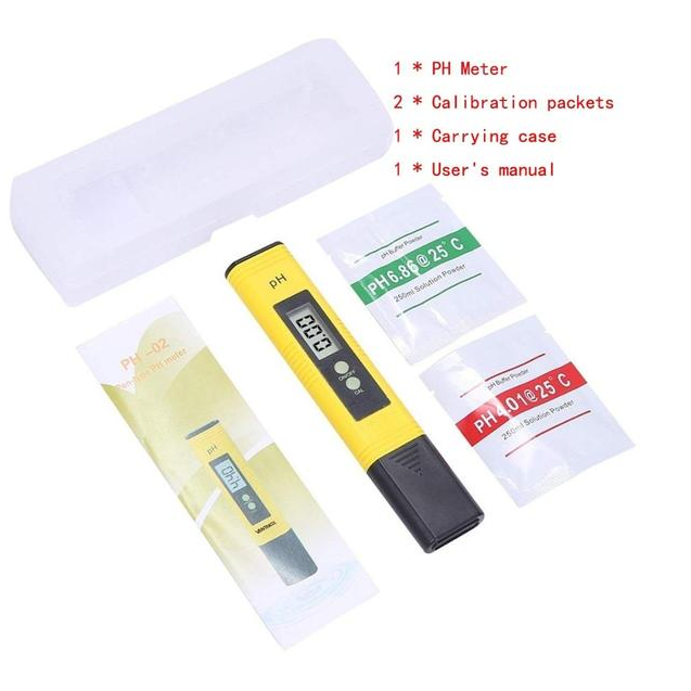 Digital LCD pH Meter Accuracy 0.01 Aquariums Pool pH Tester for Water Wine Urine Auto Calibration