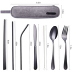 Compact stainless steel cutlery set for on the go