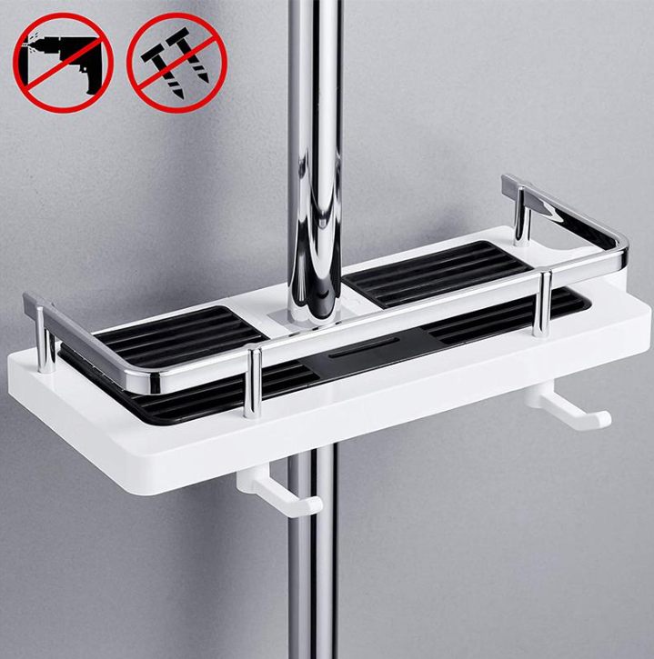 Space-saving shower shelf