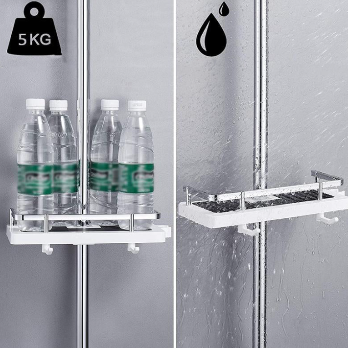Space-saving shower shelf