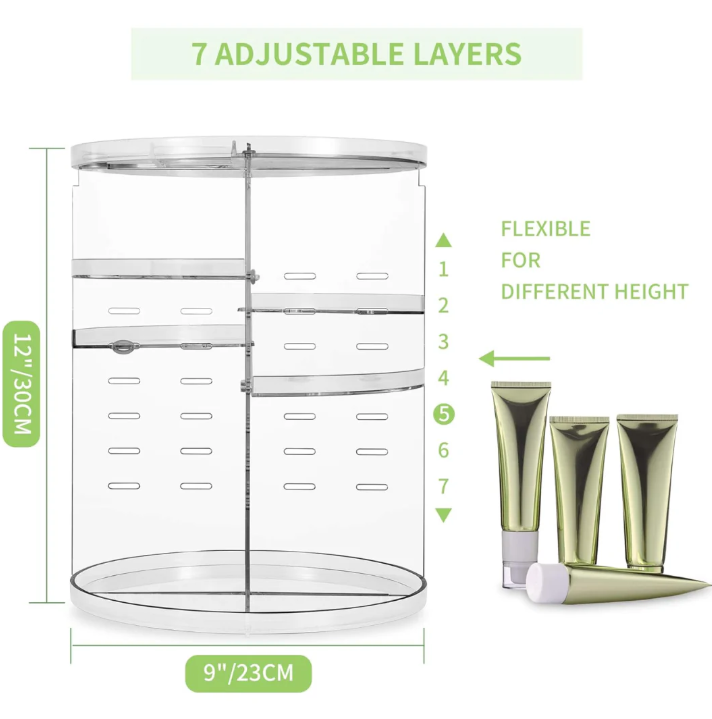 360° Rotating Makeup Storage Organizer