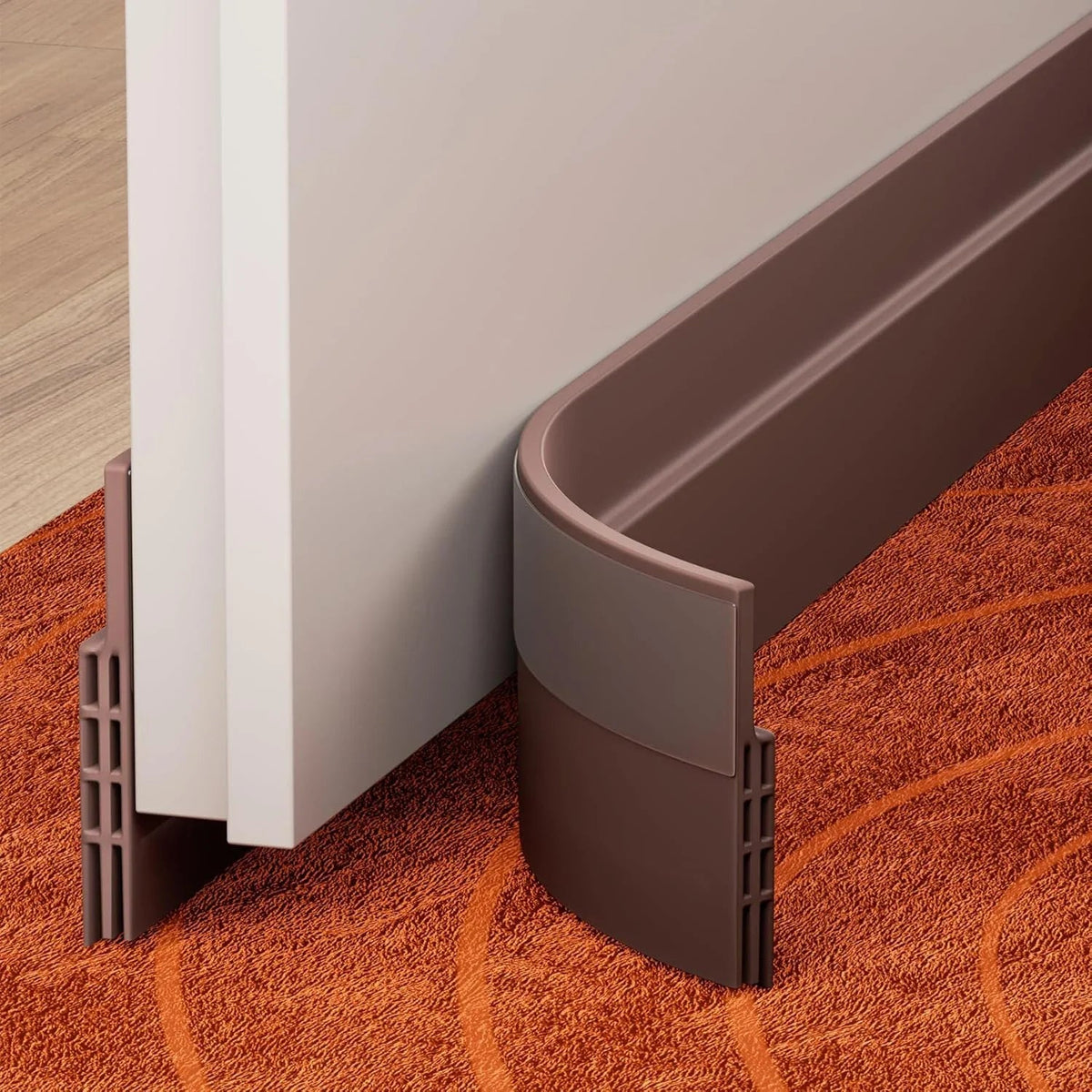 SilentSeal door draft stopper under door seal | Cold, noise & draft protection | Self-adhesive door bottom seal interior & exterior