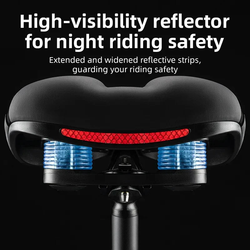 Comfortable Bicycle Seat with Shock Absorption and Breathable Design – Ergonomic Bike Seat with Thickened Silicone Cushion