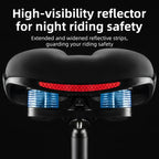 Comfortable Bicycle Seat with Shock Absorption and Breathable Design – Ergonomic Bike Seat with Thickened Silicone Cushion