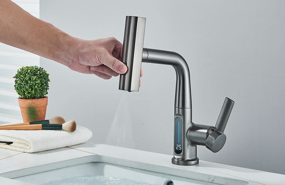 LUXOR - Modern digital washbasin tap