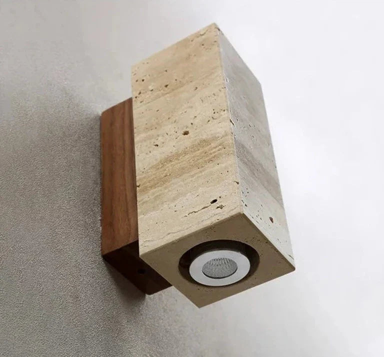 Modern Natural LED Wall Lamp made of Travertine