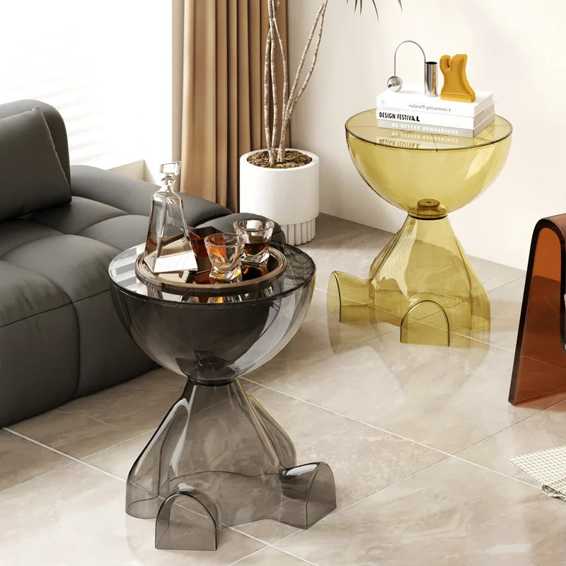 European Acrylic Transparent Space-Saving Coffee Table