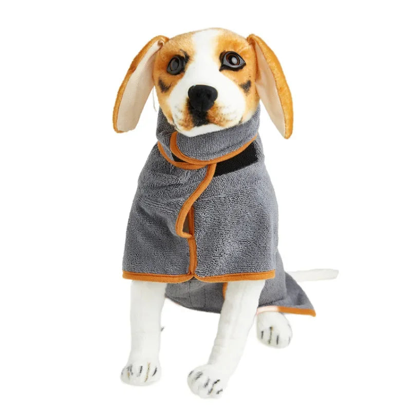 Pet bathrobe, highly absorbent and quick-drying