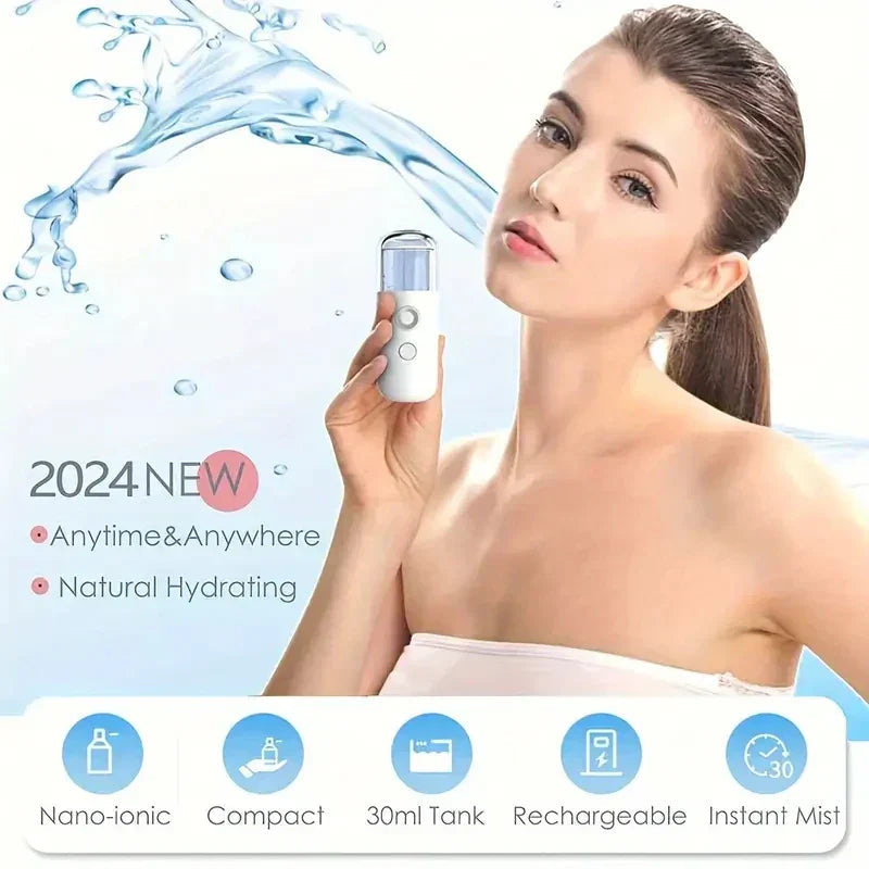 Mistiva Facial Steamer | Nano Mist & USB | Cordless | 30 ml Tank