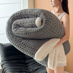 Winter Dream Blanket – Double Layer Fleece Blanket with Lambswool Look | Ultra Warm, Soft & Skin Friendly | For Sofa, Bed & Cold Winter Days