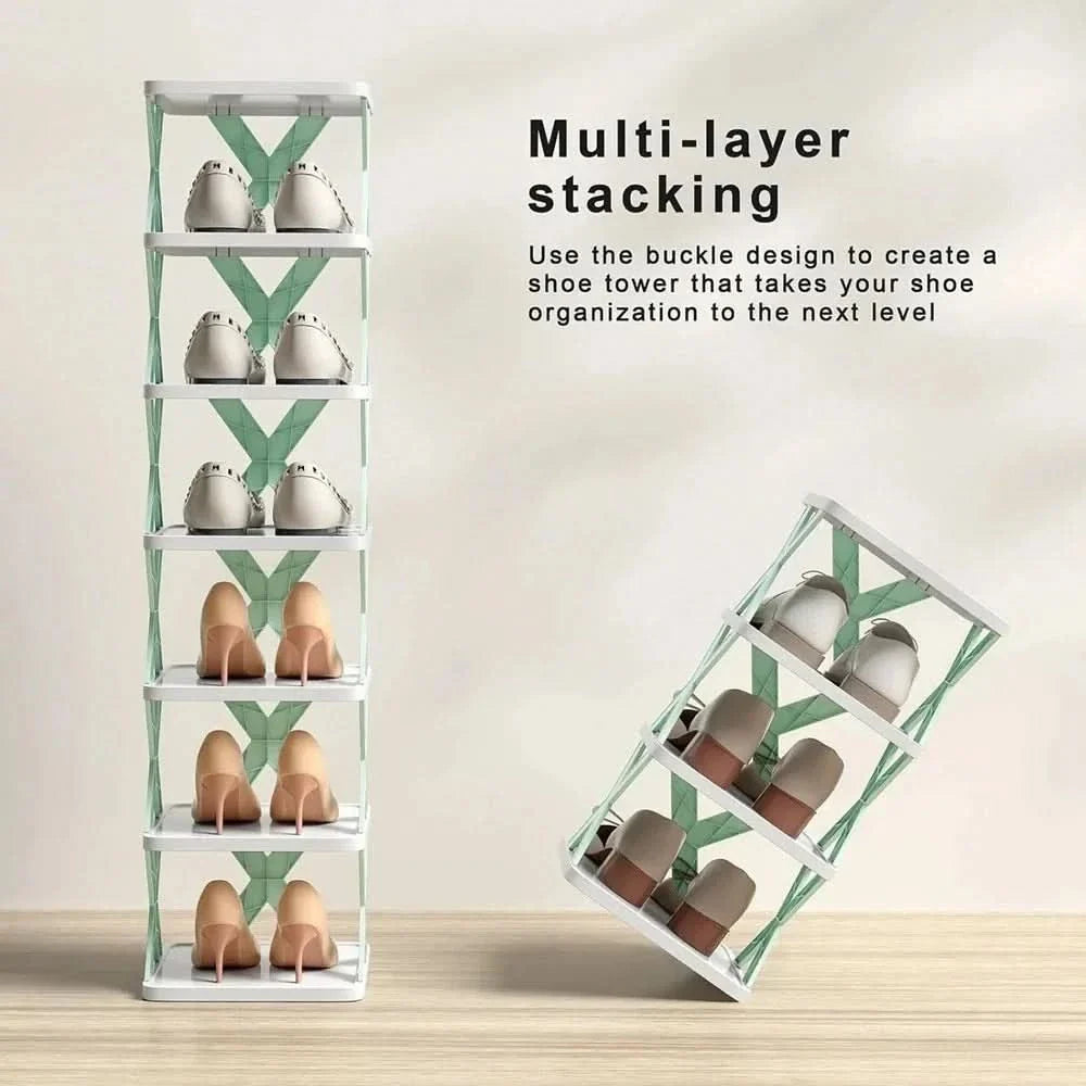 Multi-layer shoe organizer for space-saving storage