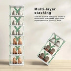 Multi-layer shoe organizer for space-saving storage