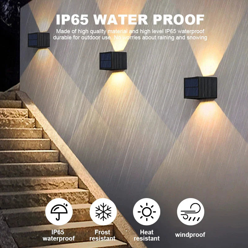 Solar Wall Light SolaraBeam Flex | Warm White | IP65 Waterproof | Adjustable Light Angle