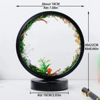 Elegant night light - Round frame - Green crystals - Chic decoration