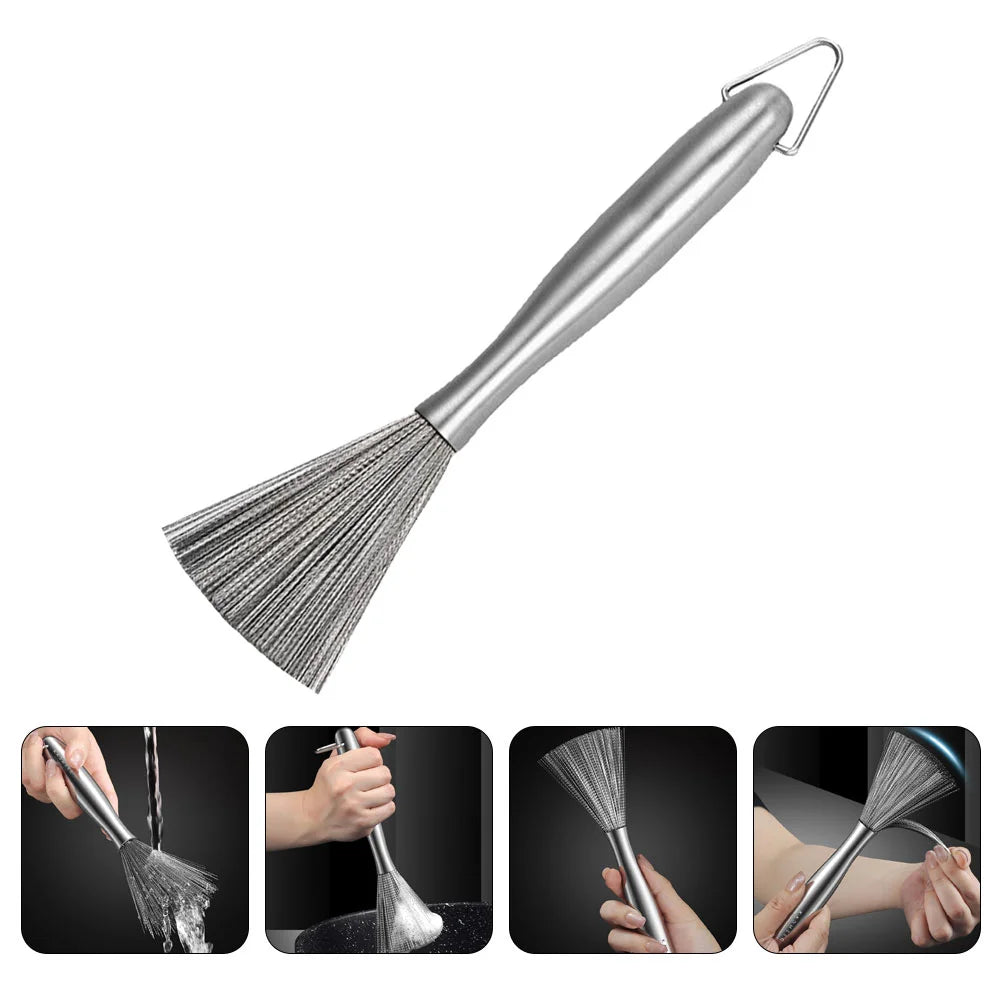 Edge Cleaner Long-Handle Pan Brush