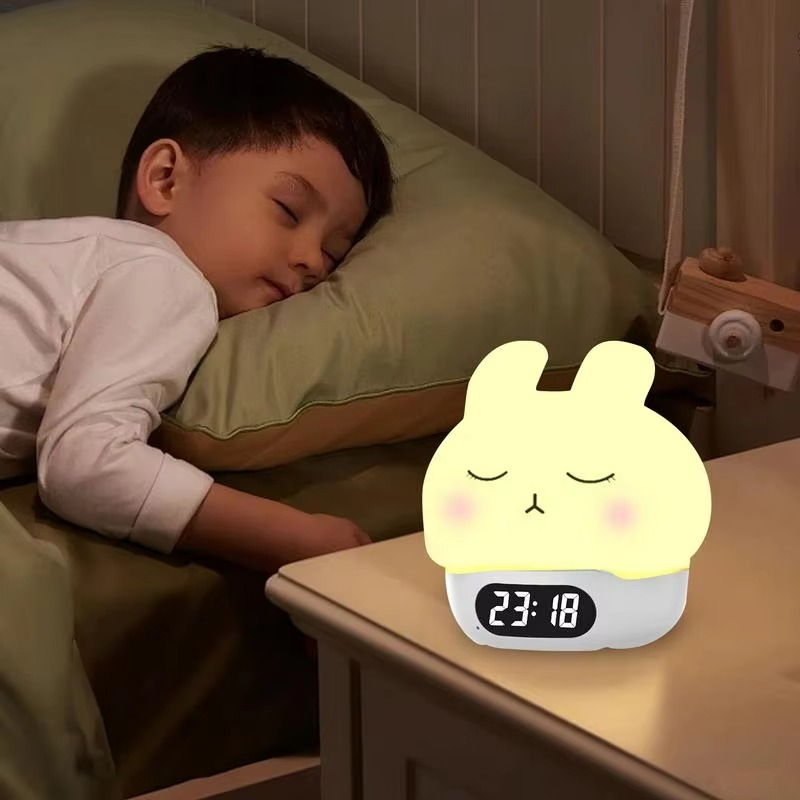 Bunny Digital Alarm Clock with Sleep Trainer and Night Light
