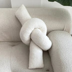 Nordic Bouclé Abstract Cushion – Minimalist Plush Pillow