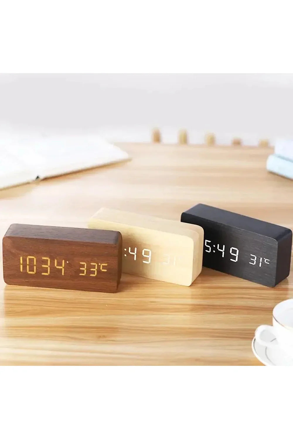 Wood LED Digital Clock